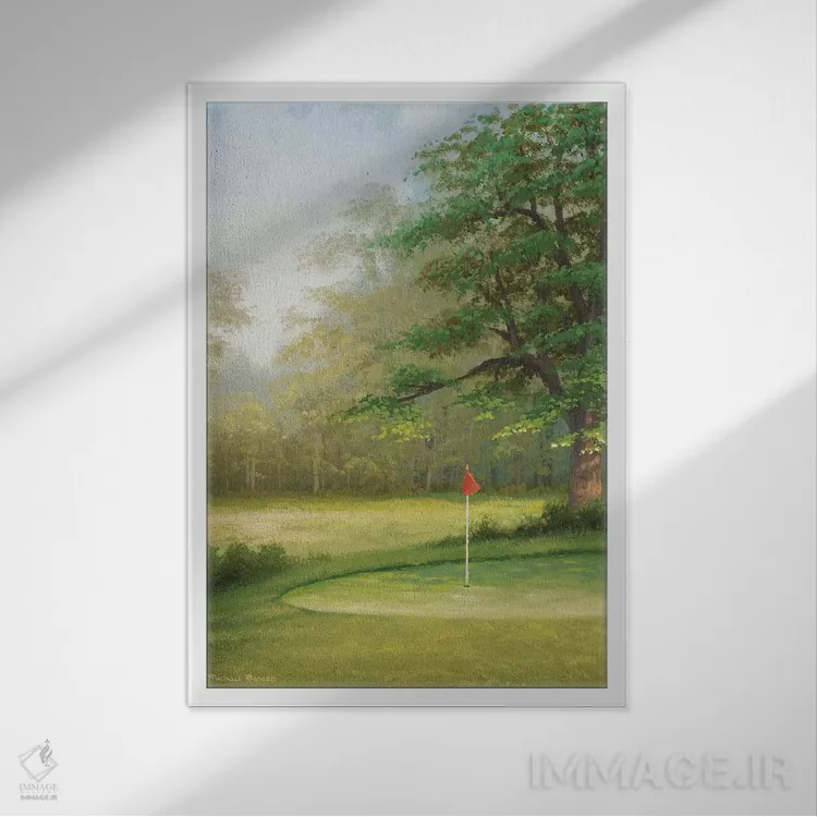 تابلو دکوراتیو "آماکوی سبز II" اثر مایکل مارکون - نمای قابدار سفید