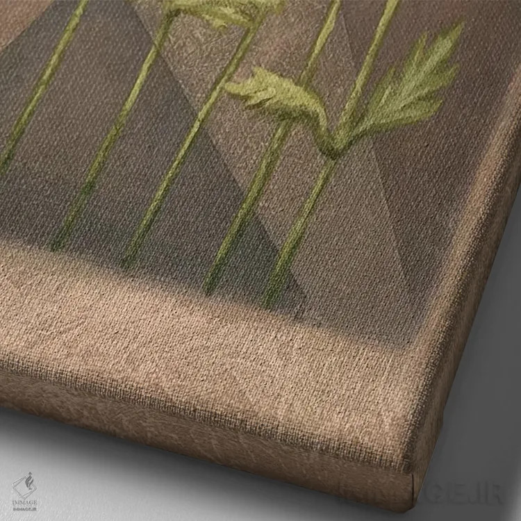 تابلو دکوراتیو "بابونه های سفید" اثر مایکل مارکون - نمای نزدیک بافت بوم