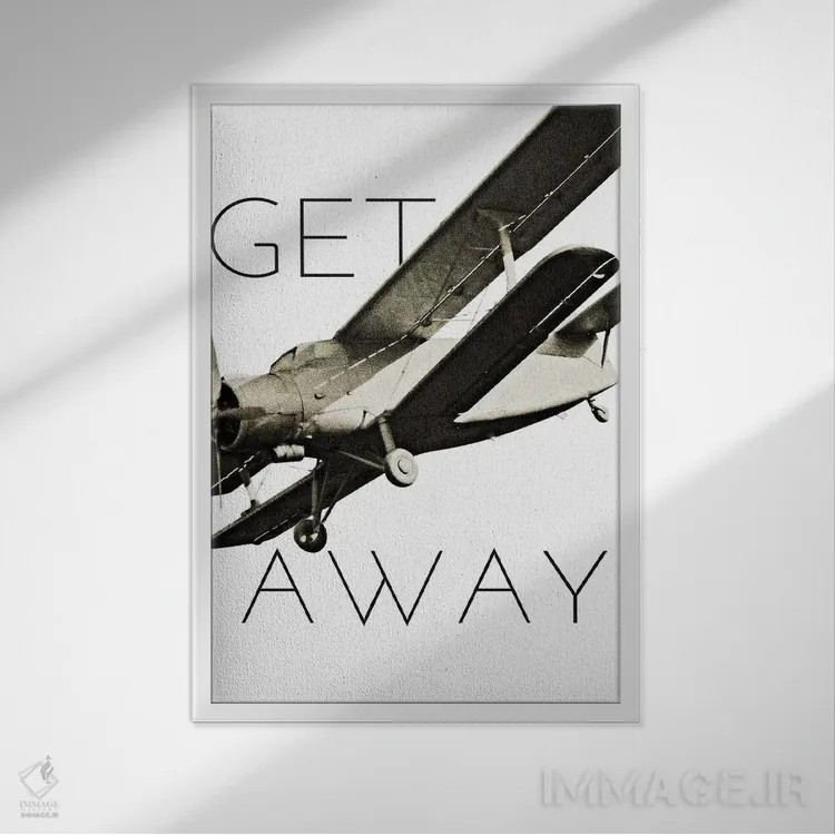 تابلو دکوراتیو "هواپیماهای کلاسیک II" اثر مایکل مارکون - نمای قابدار سفید