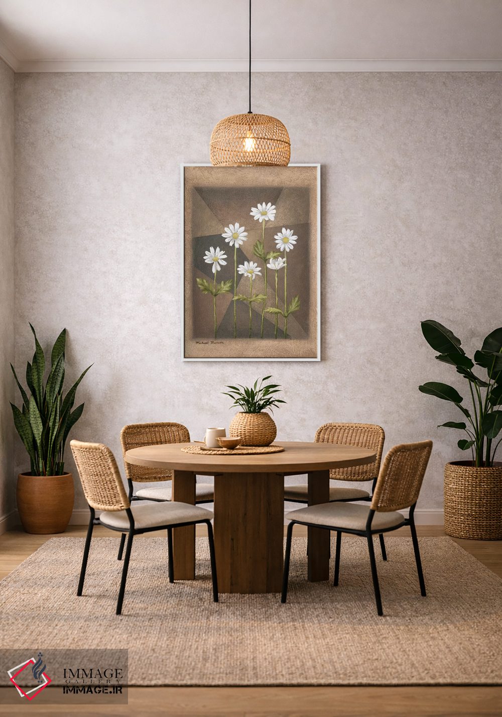 تابلو دکوراتیو "بابونه های سفید" اثر مایکل مارکون - D2W