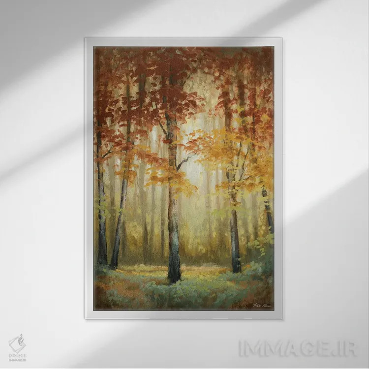 تابلو دکوراتیو "درخشش جنگل II" اثر مایکل مارکون - نمای قابدار سفید