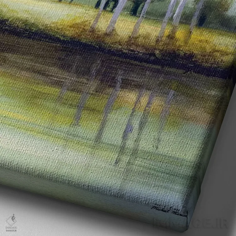 تابلو دکوراتیو "آرامش سپتامبر II" اثر مایکل مارکون - نمای نزدیک بافت بوم