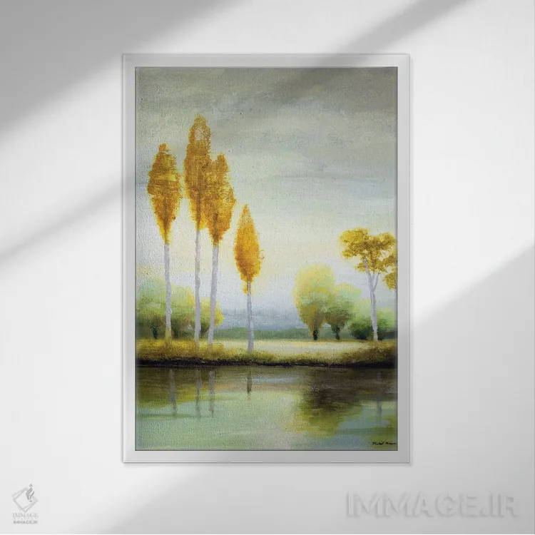 تابلو دکوراتیو "آرامش سپتامبر I" اثر مایکل مارکون - نمای قابدار سفید