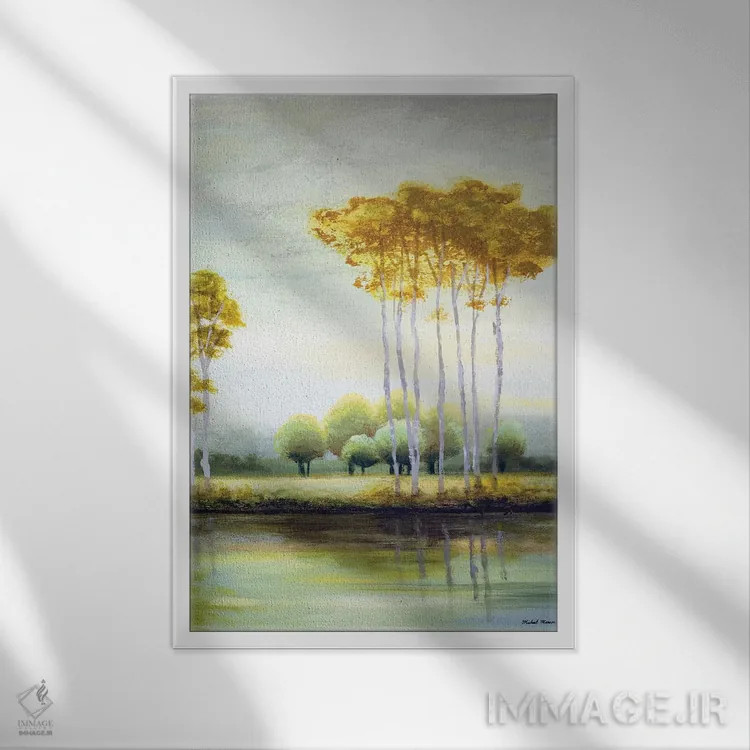 تابلو دکوراتیو "آرامش سپتامبر II" اثر مایکل مارکون - نمای قابدار سفید