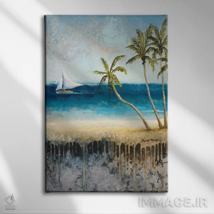 تابلو دکوراتیو "رویای آتلانتیک II" اثر مایکل مارکون - نمای روبهرو روی دیوار