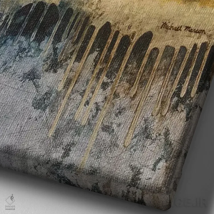 تابلو دکوراتیو "رویای آتلانتیک II" اثر مایکل مارکون - نمای نزدیک بافت بوم