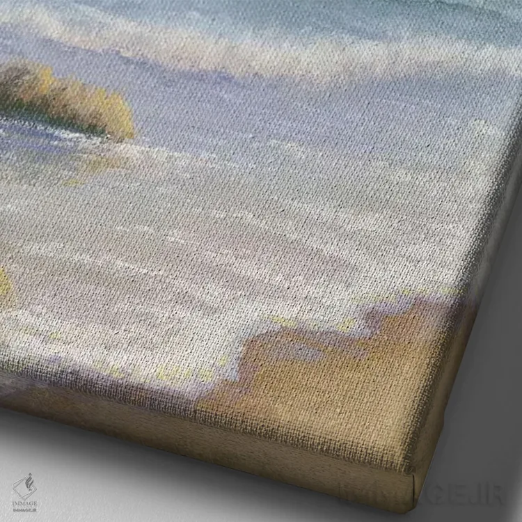 تابلو دکوراتیو "ساحل آتلانتیک I" اثر مایکل مارکون - نمای نزدیک بافت بوم