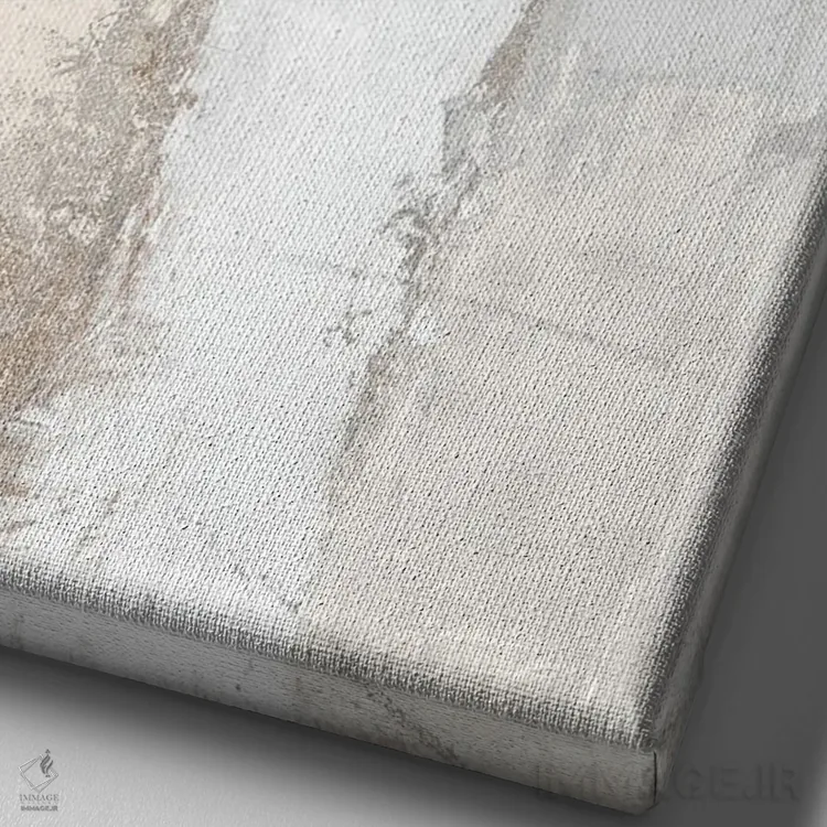 تابلو مینیمال "تفکیک پاییز خنثی I" اثر مایکل مارکون - نمای نزدیک بافت بوم