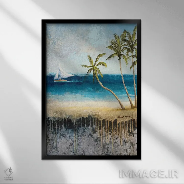 تابلو دکوراتیو "رویای آتلانتیک II" اثر مایکل مارکون - نمای قابدار مشکی