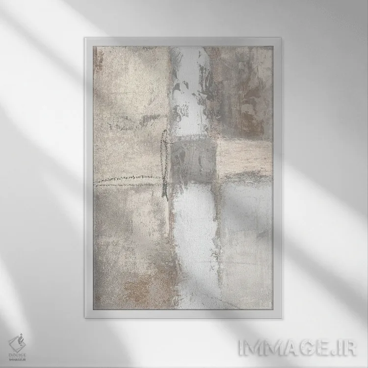 تابلو مینیمال "تفکیک پاییز خنثی I" اثر مایکل مارکون - نمای قابدار سفید
