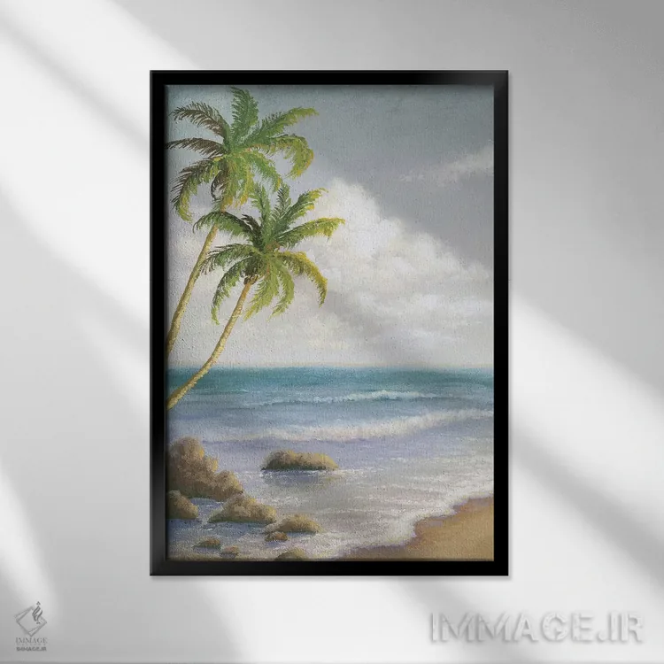 تابلو دکوراتیو "ساحل آتلانتیک I" اثر مایکل مارکون - نمای قابدار مشکی