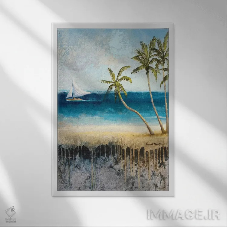 تابلو دکوراتیو "رویای آتلانتیک II" اثر مایکل مارکون - نمای قابدار سفید