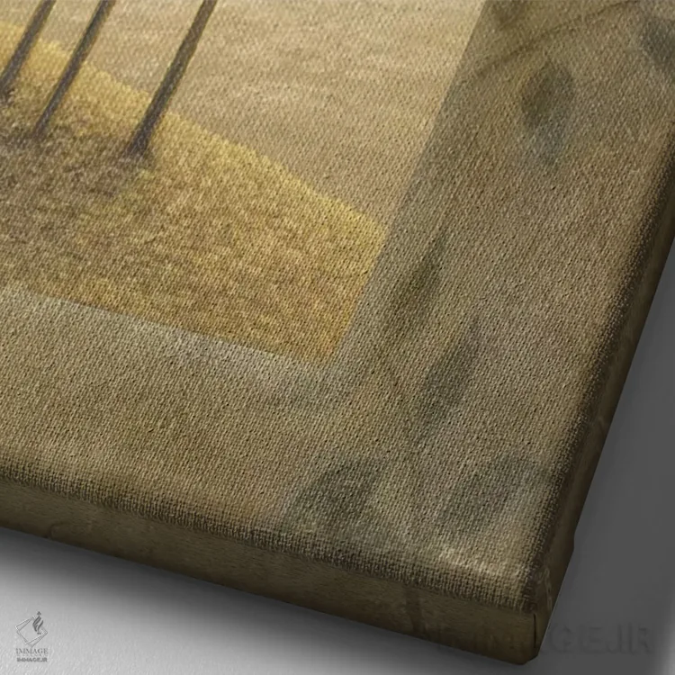 تابلو دکوراتیو فرار طلایی ۲ اثر مایکل مارکون - نمای نزدیک بافت بوم