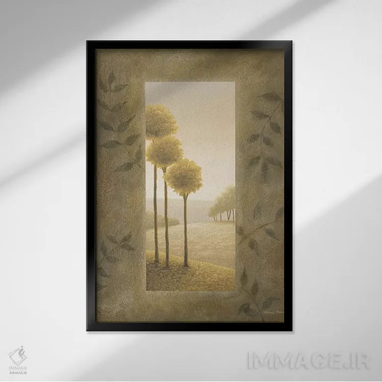 تابلو دکوراتیو فرار طلایی ۲ اثر مایکل مارکون - نمای قابدار مشکی