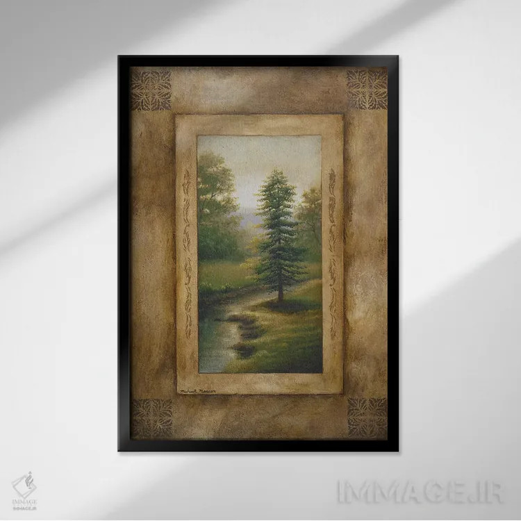 تابلو دکوراتیو صبح مارشفیلد اثر مایکل مارکون - نمای قابدار مشکی