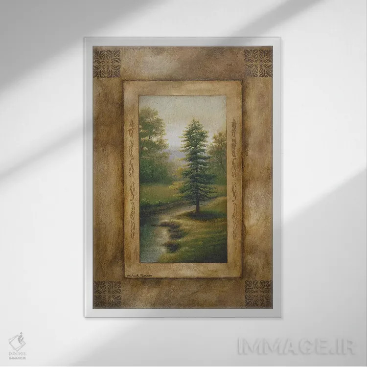 تابلو دکوراتیو صبح مارشفیلد اثر مایکل مارکون - نمای قابدار سفید