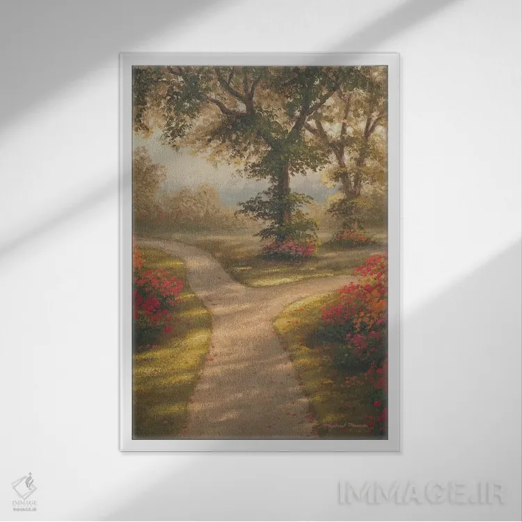 تابلو دکوراتیو نور صبحگاهی ۲ اثر مایکل مارکون - نمای قابدار سفید