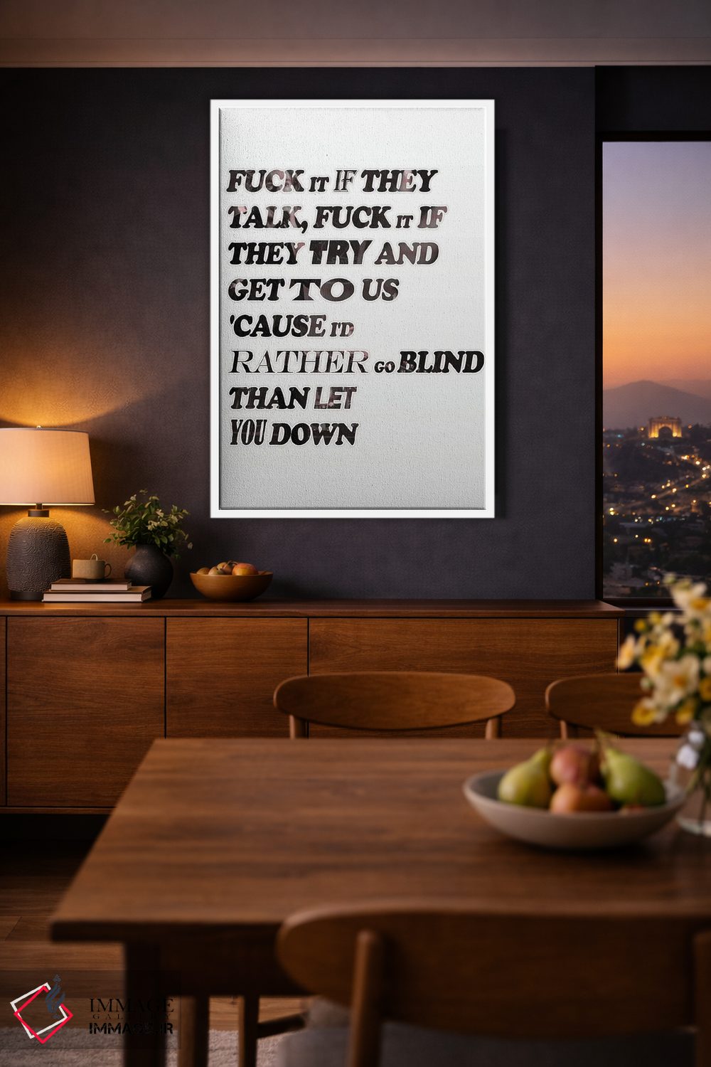 تابلو دکوراتیو گربه ماهی و بوتل من ها اثر JMA مدیا - D4W