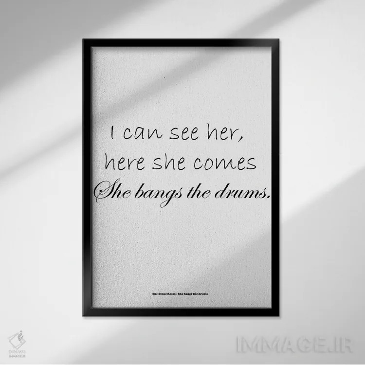 تابلو دکوراتیو گل های رز سنگی اثر JMA مدیا - نمای قابدار مشکی