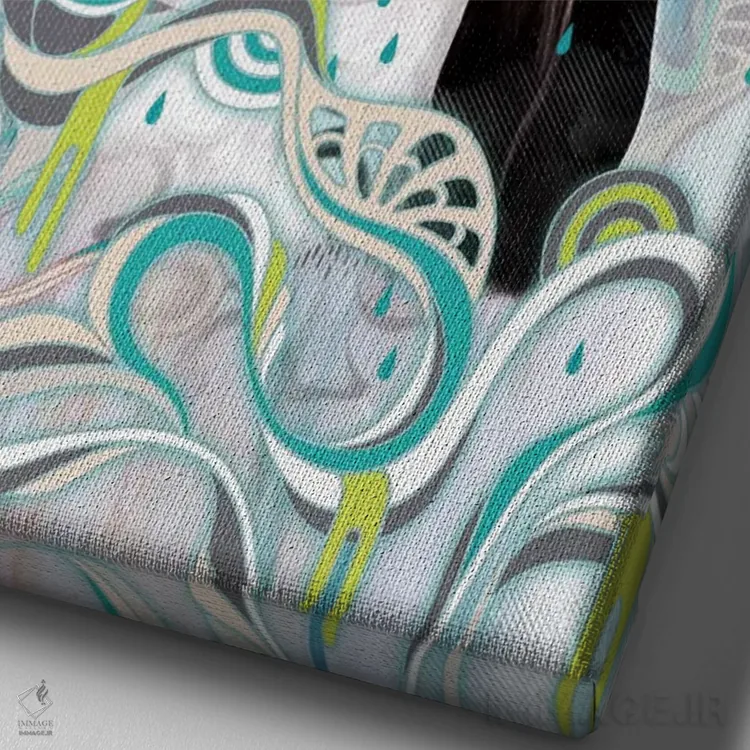 تابلو دکوراتیو پادشاه اثر مت میلر - نمای نزدیک بافت بوم