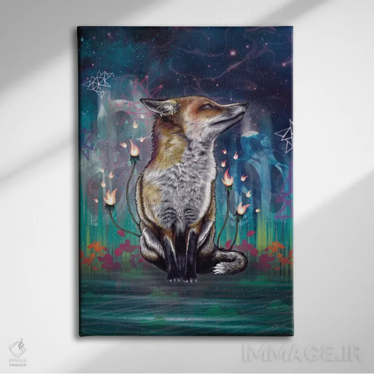 تابلو دکوراتیو نوری هست اثر مت میلر - نمای روبهرو روی دیوار