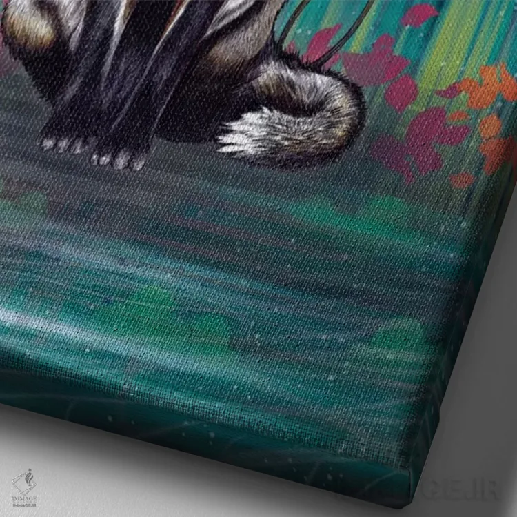 تابلو دکوراتیو نوری هست اثر مت میلر - نمای نزدیک بافت بوم