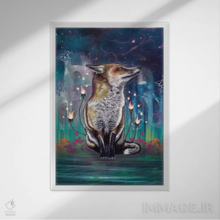 تابلو دکوراتیو نوری هست اثر مت میلر - نمای قابدار سفید