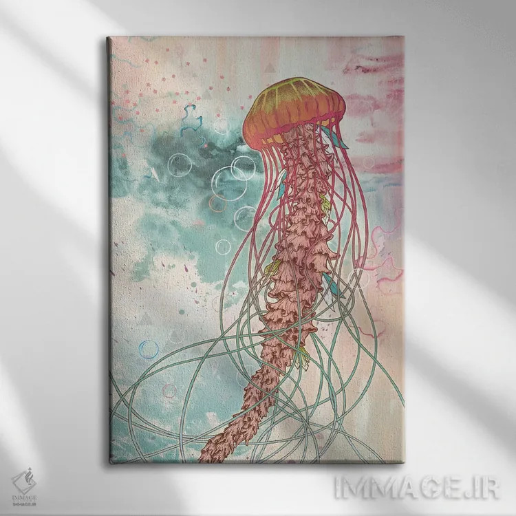 تابلو دکوراتیو عروس دریایی اثر مت میلر - نمای روبهرو روی دیوار