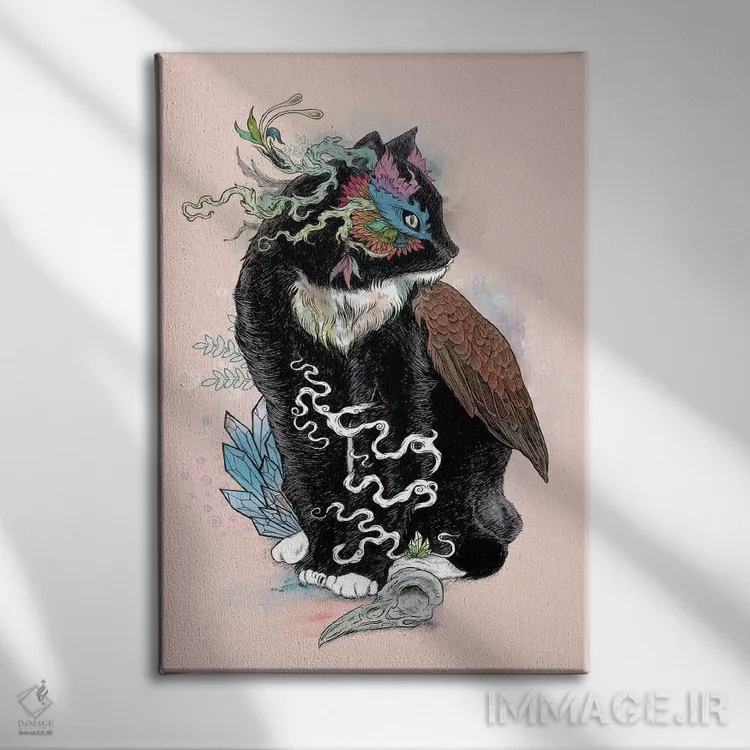 تابلو دکوراتیو جادوی سیاه اثر مت میلر - نمای روبهرو روی دیوار