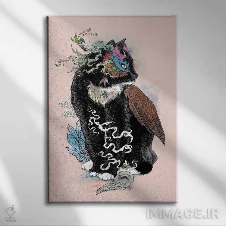 تابلو دکوراتیو جادوی سیاه اثر مت میلر - نمای روبهرو روی دیوار