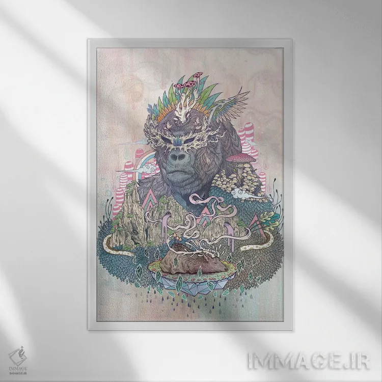 تابلو دکوراتیو مراسم اثر مت میلر - نمای قابدار سفید