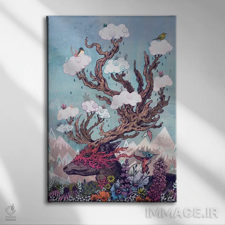 تابلو دکوراتیو روح سفرکننده اثر مت میلر - نمای روبهرو روی دیوار