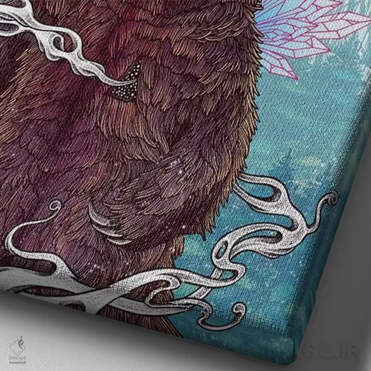 تابلو دکوراتیو روح سفرکننده اثر مت میلر - نمای نزدیک بافت بوم