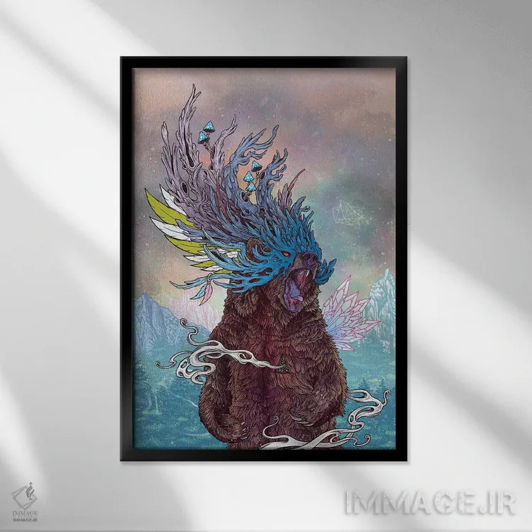 تابلو دکوراتیو روح سفرکننده اثر مت میلر - نمای قابدار مشکی