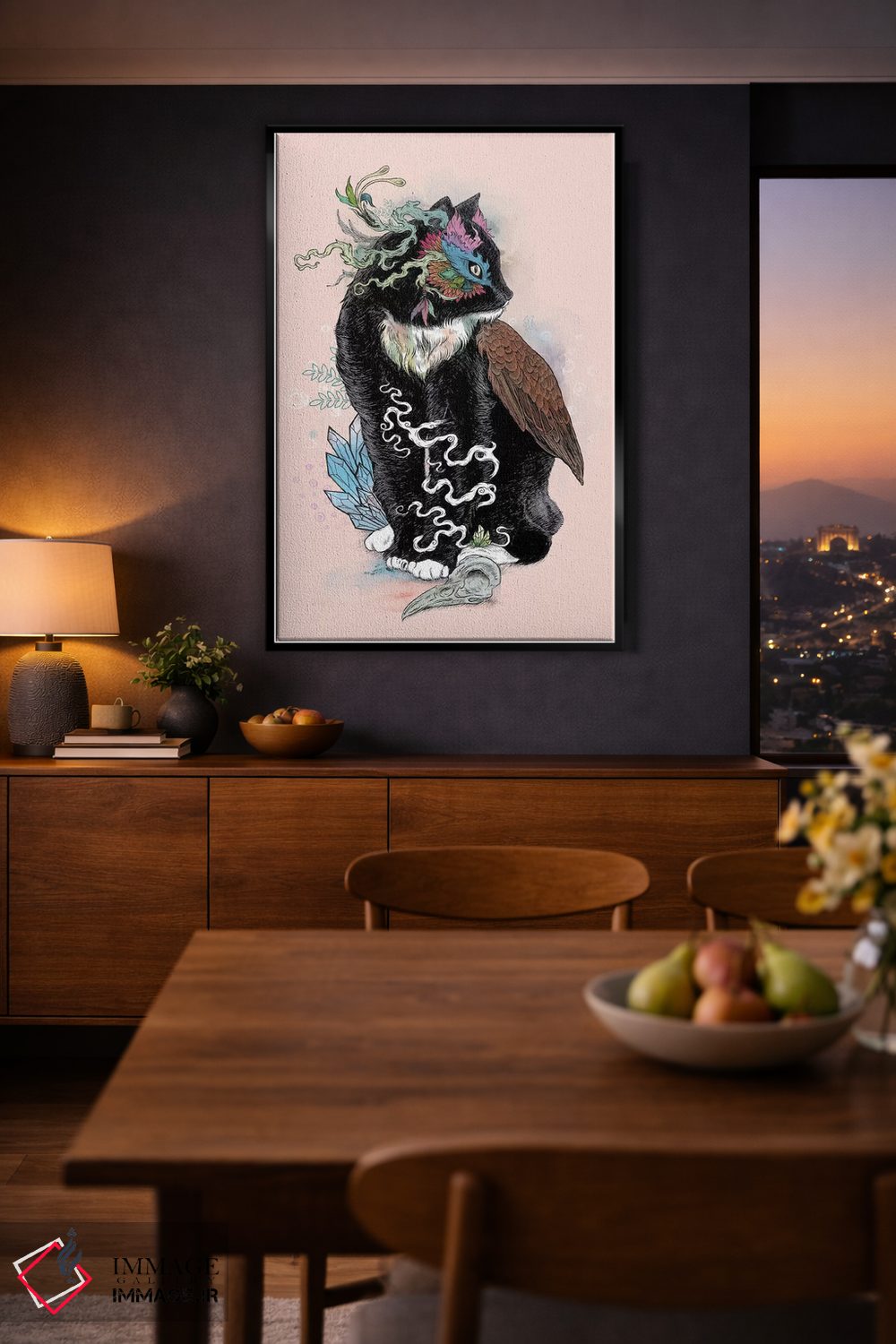 تابلو دکوراتیو جادوی سیاه اثر مت میلر - D2B