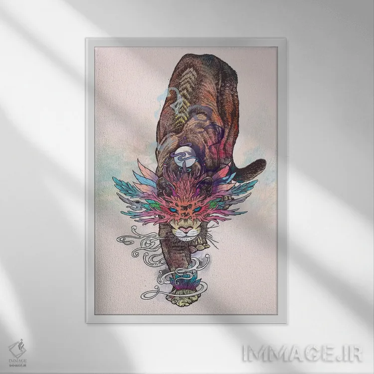 تابلو دکوراتیو روح سفرکننده اثر مت میلر - نمای قابدار سفید