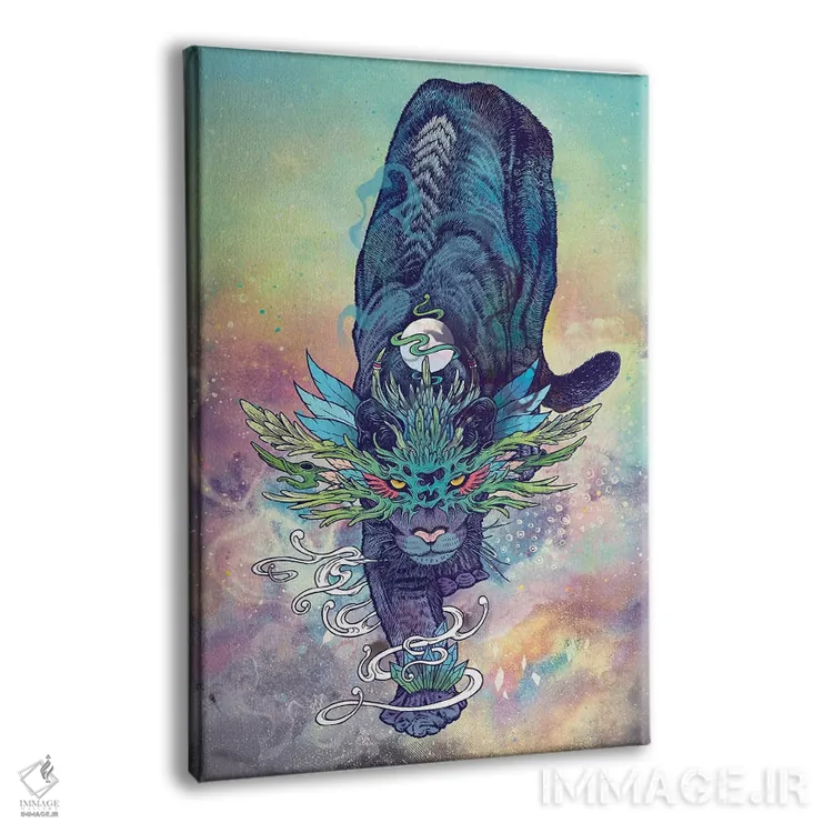 تابلو دکوراتیو گربه طیفی اثر مت میلر - نمای پرسپکتیو محصول