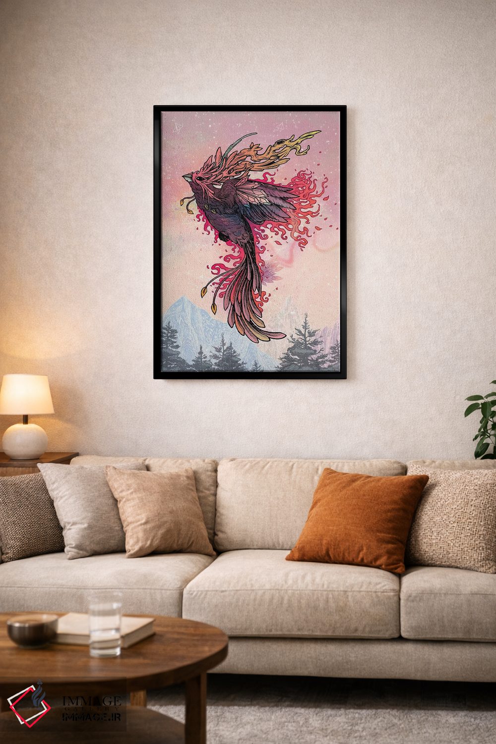 تابلو دکوراتیو ققنوس اثر مت میلر - D3B