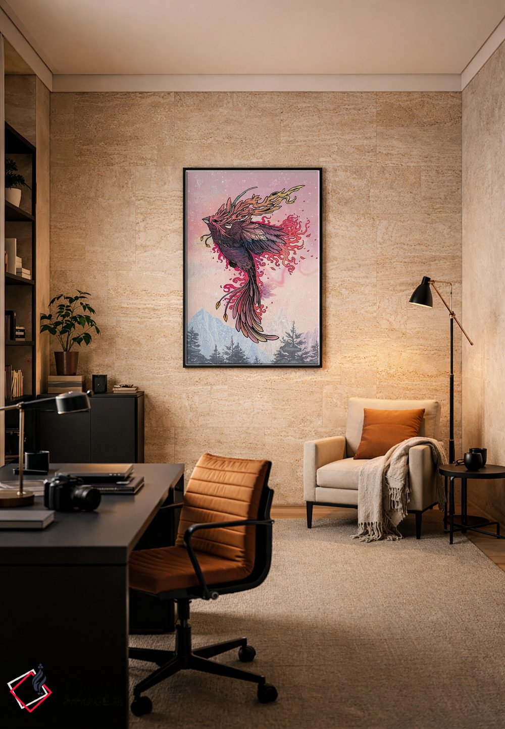 تابلو دکوراتیو ققنوس اثر مت میلر - D6B