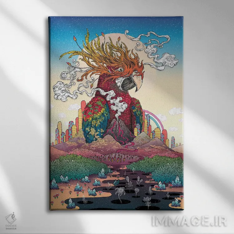 تابلو دکوراتیو سرزمین های مرزی اثر مت میلر - نمای روبهرو روی دیوار