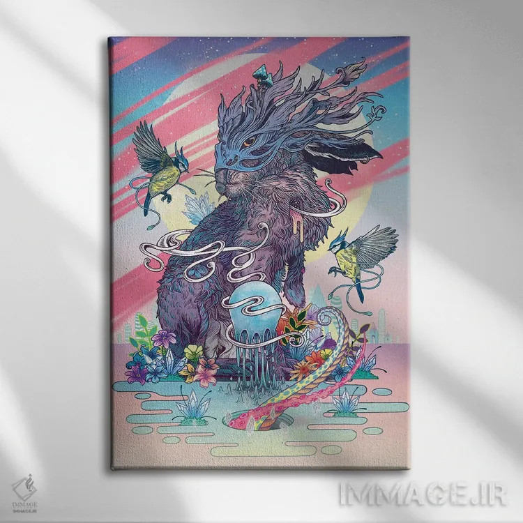 تابلو دکوراتیو ارتباط روحانی اثر مت میلر - نمای روبهرو روی دیوار