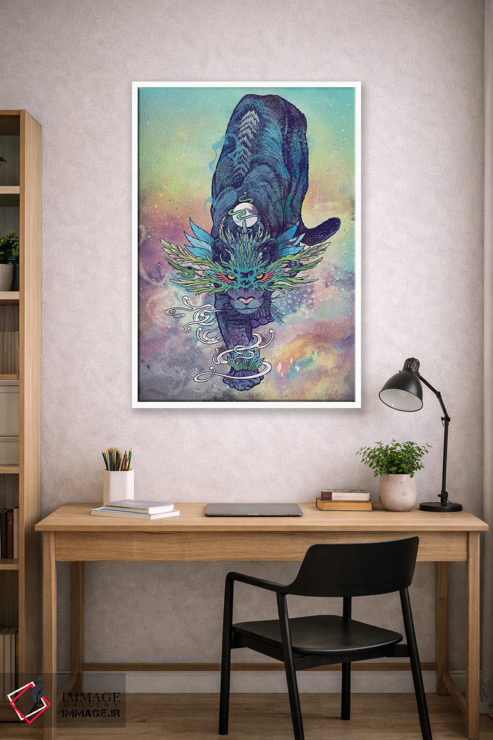 تابلو دکوراتیو گربه طیفی اثر مت میلر - D1W