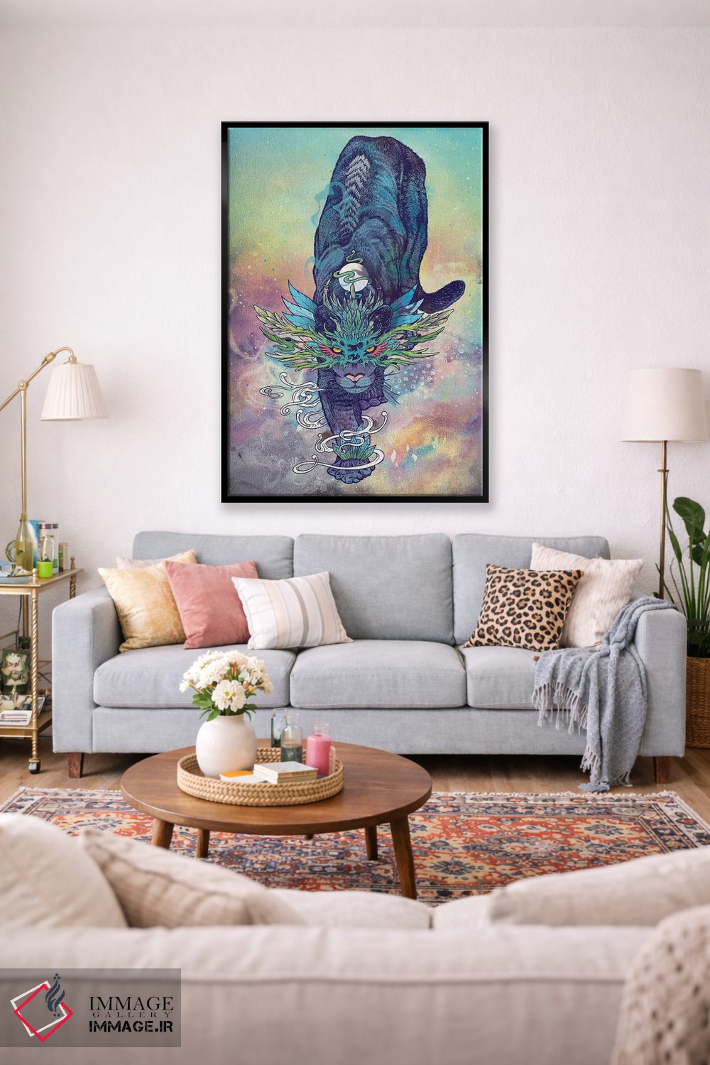 تابلو دکوراتیو گربه طیفی اثر مت میلر - D2B