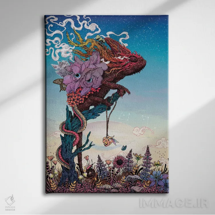 تابلو دکوراتیو خیال پردازی ۲ اثر مت میلر - نمای روبهرو روی دیوار