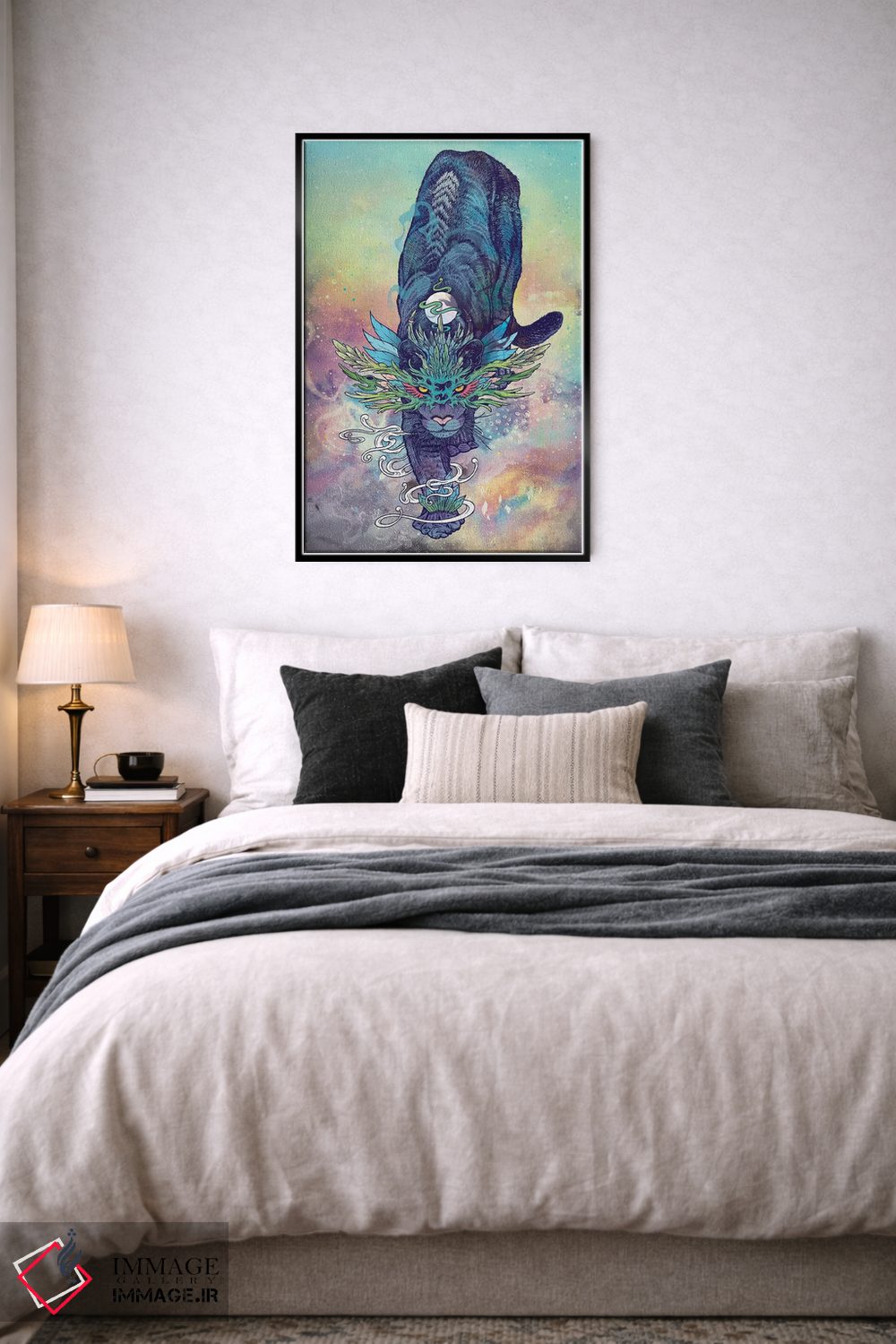 تابلو دکوراتیو گربه طیفی اثر مت میلر - D6B