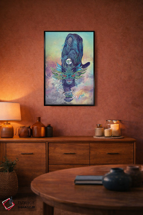 تابلو دکوراتیو گربه طیفی اثر مت میلر - D5B