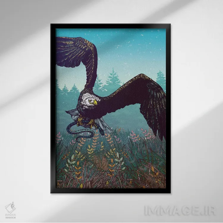 تابلو دکوراتیو شکار اثر مت میلر - نمای قابدار مشکی