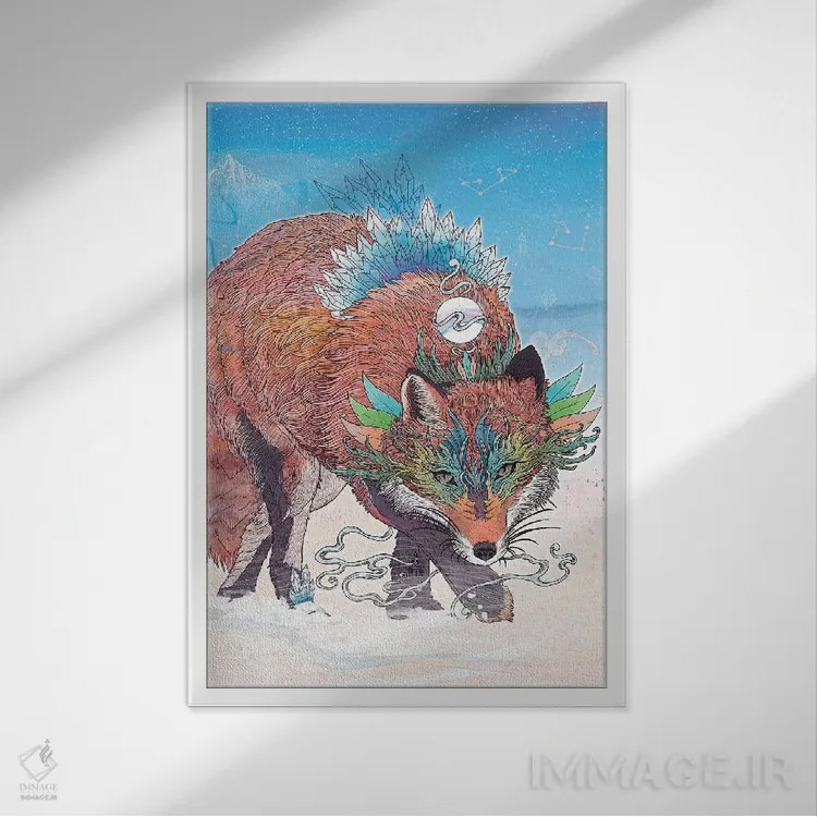 تابلو دکوراتیو کیتسون اثر مت میلر - نمای قابدار سفید