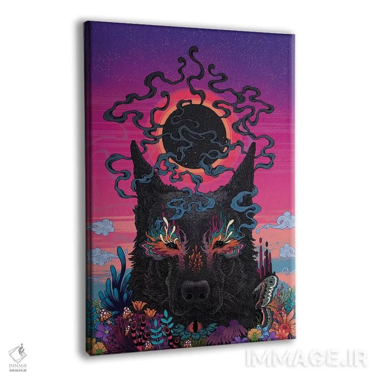 تابلو دکوراتیو سگ سیاه چشم اثر مت میلر - نمای پرسپکتیو محصول