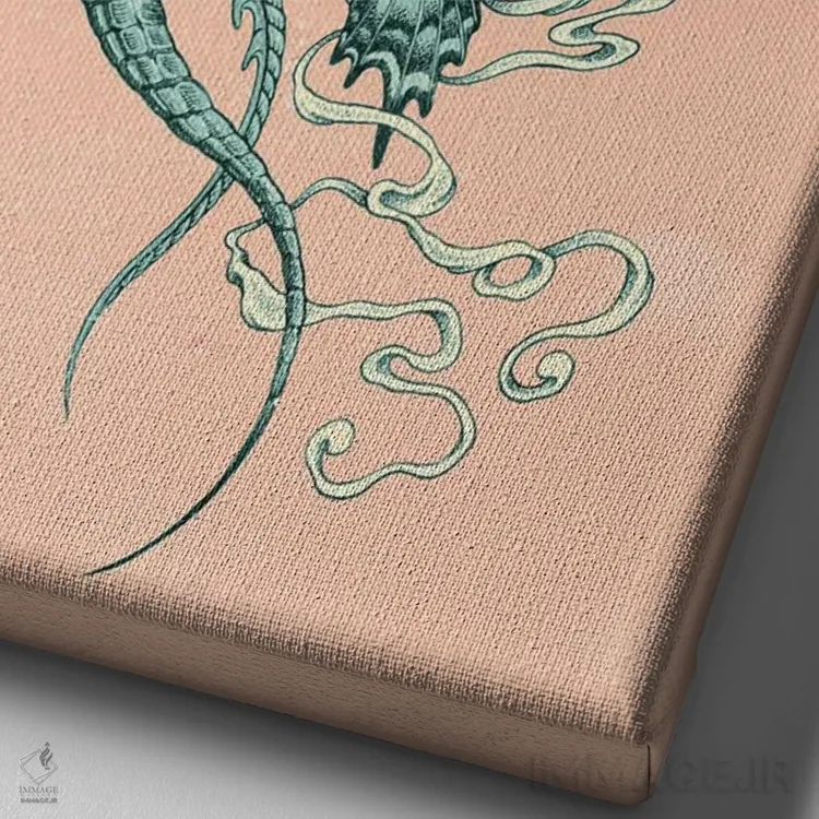 تابلو دکوراتیو بی وزن اثر مت میلر - نمای نزدیک بافت بوم